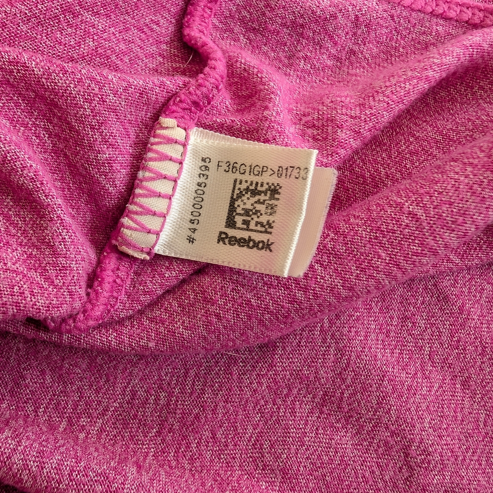Womens Reebok Pink Heather Delta Logo Keyhole Back Muscle Tank Top - 2X - Picture 3 of 5
